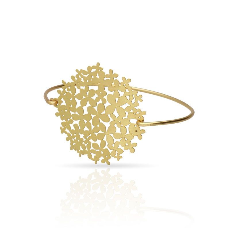 Bracelet doré hortensia